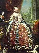 Louis Michel van Loo Portrait of Louise Elisabeth of France oil on canvas